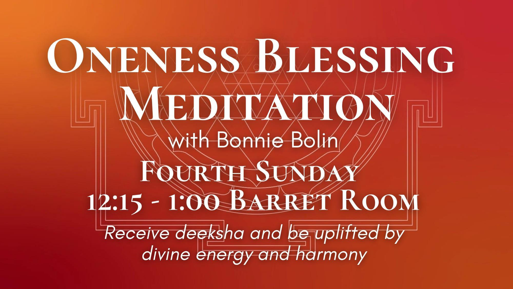 Oneness blessing