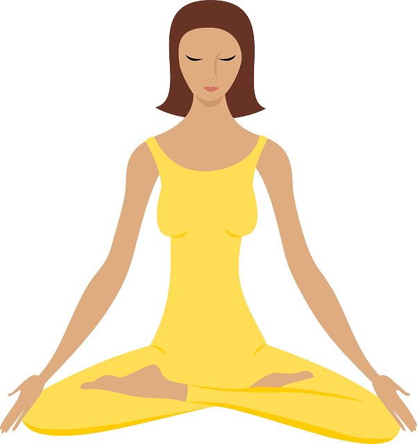 Girl Meditating in Yellow